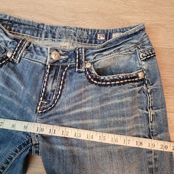 Miss Me Jeans Size 29 Easy Bootcut Button Flap Low Rise JE1053EX Western - Picture 8 of 12